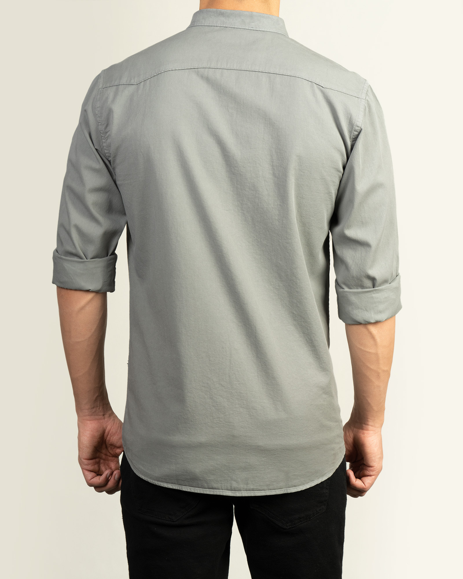 پیراهن دو جیب خاکستری 20421225