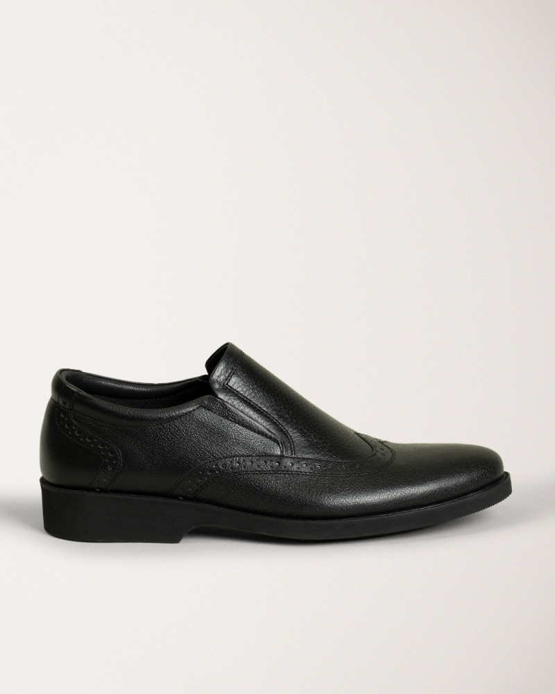 کفش رسمی مردانه چرم طبیعی مشکی 18443136