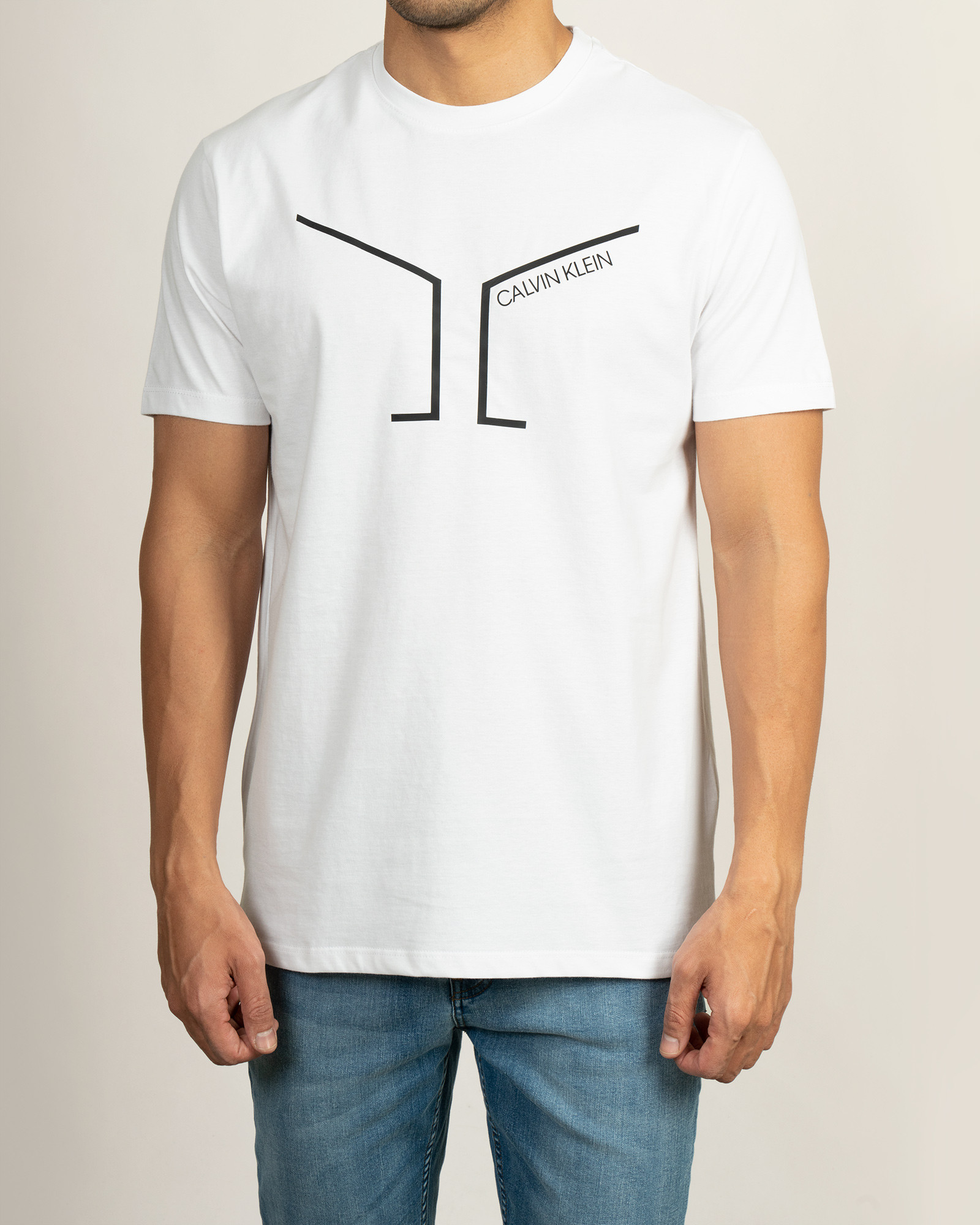 خرید اینترنتی تیشرت سفید چاپ دار مردانه 21196210