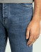 شلوار جین ساده جذب کشی مردانه شیک آبی 21211208