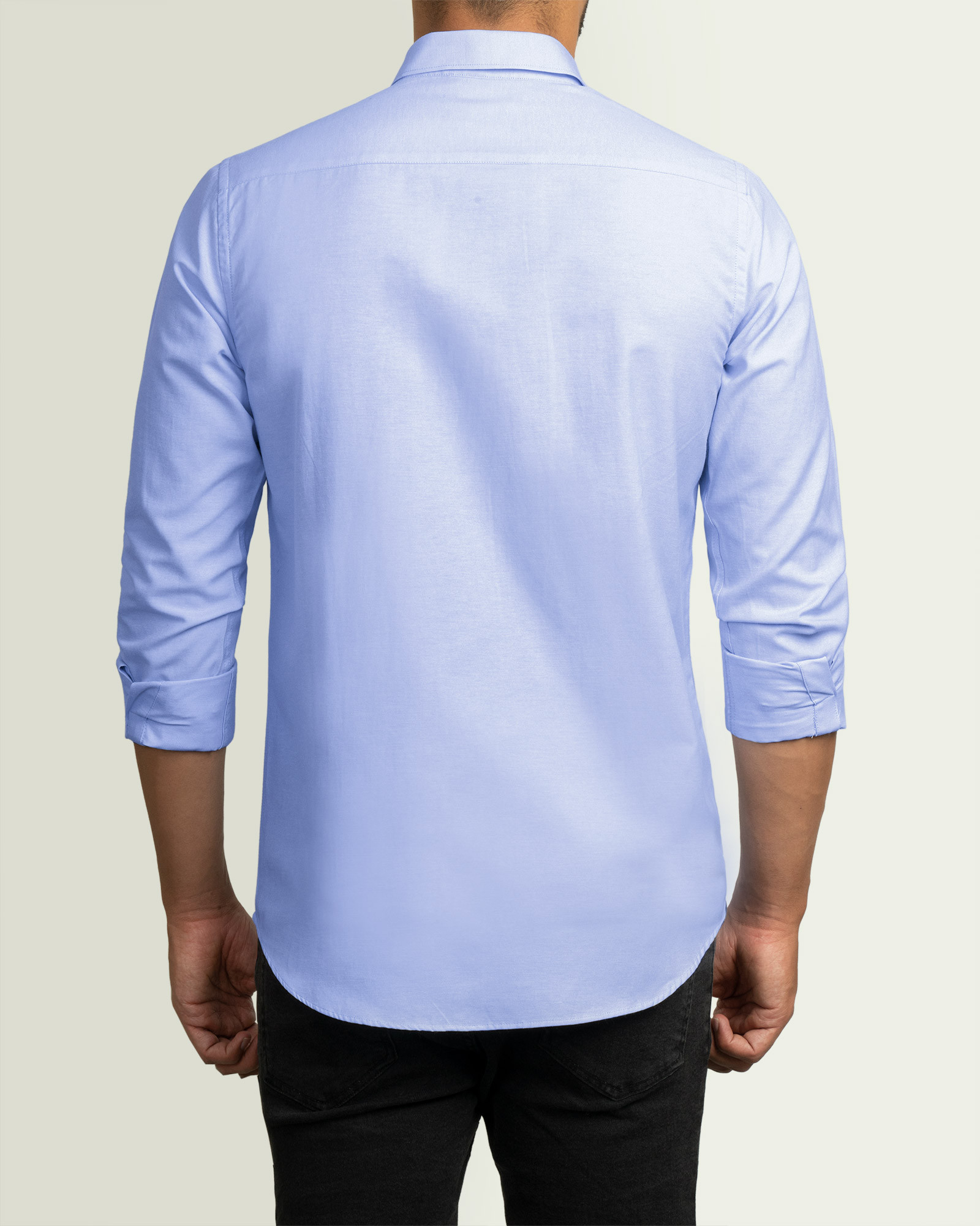 پیراهن مردانه آستین بلند روزمره ساده آبی روشن  21221232