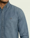 پیراهن مردانه آستین بلند جین ساده آبی 21274140