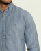 پیراهن مردانه آستین بلند جین ساده آبی روشن 21274140