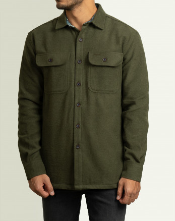 پیراهن کتی مردانه آستین بلند سبز 21252207