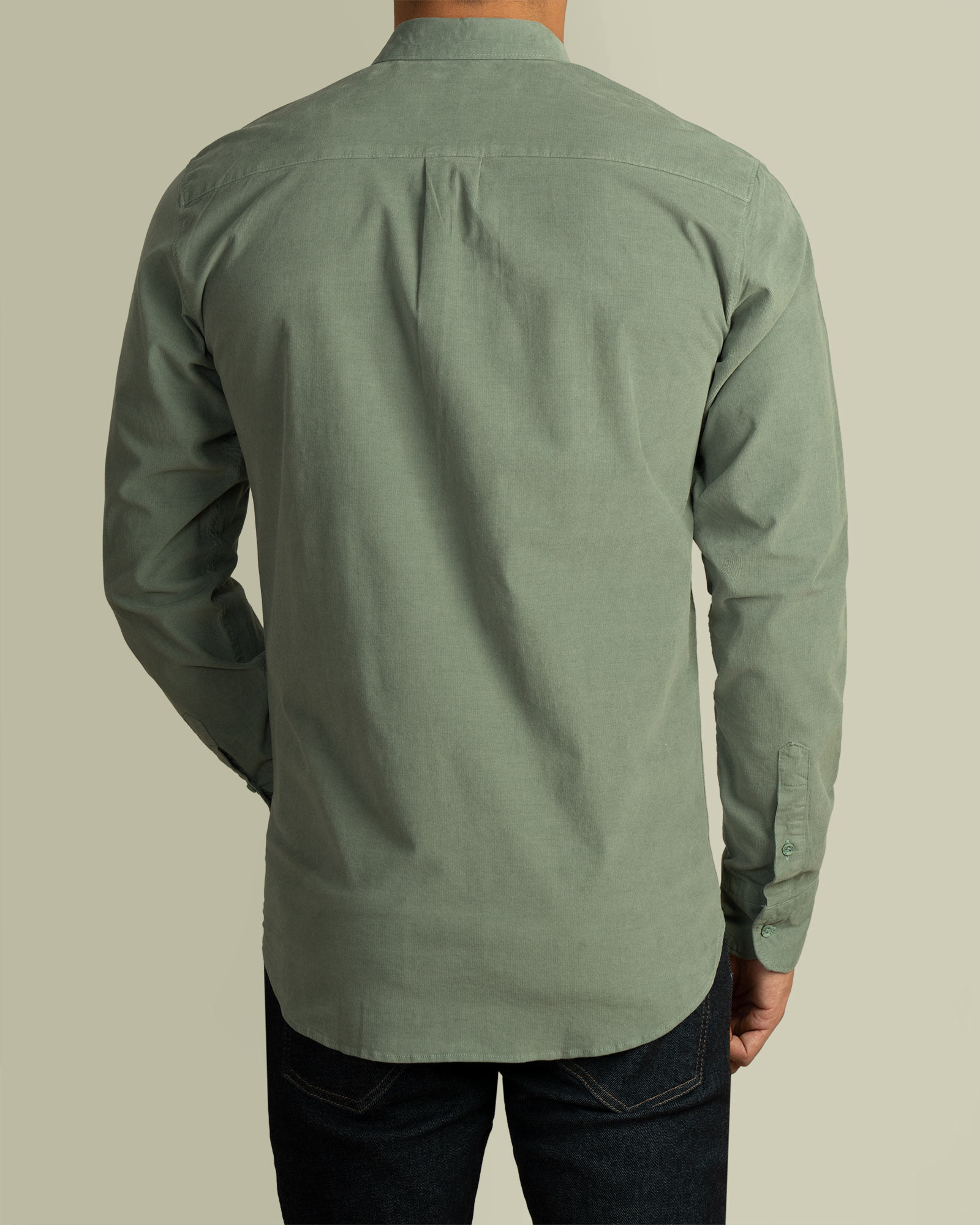 پیراهن نیمه ضخیم مردانه آستین بلند سبز 21368119