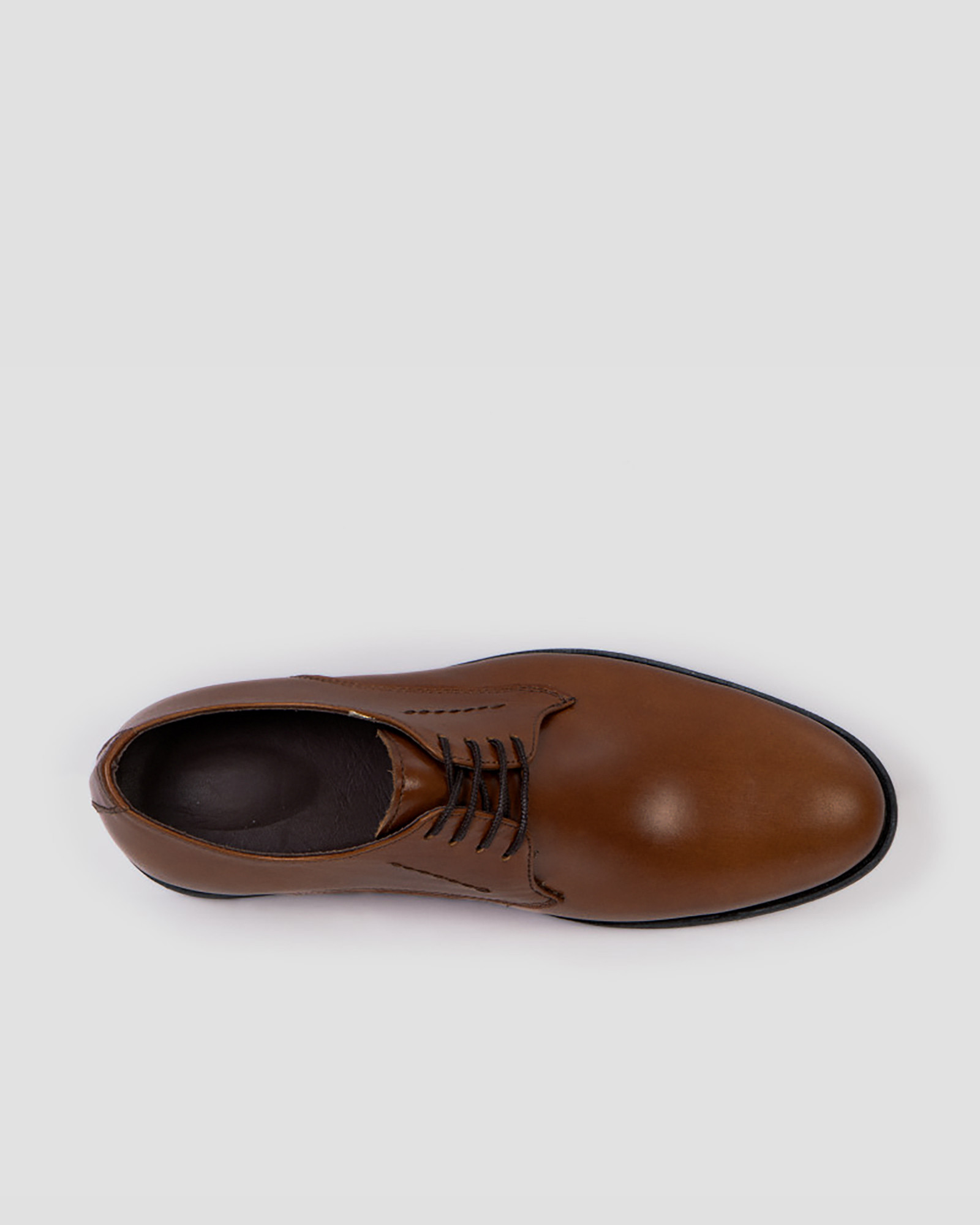 کفش کلاسیک بنددار قهوه ای با چرم طبیعی17443101