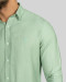 پیراهن ساده آستین بلند سبز 21421246