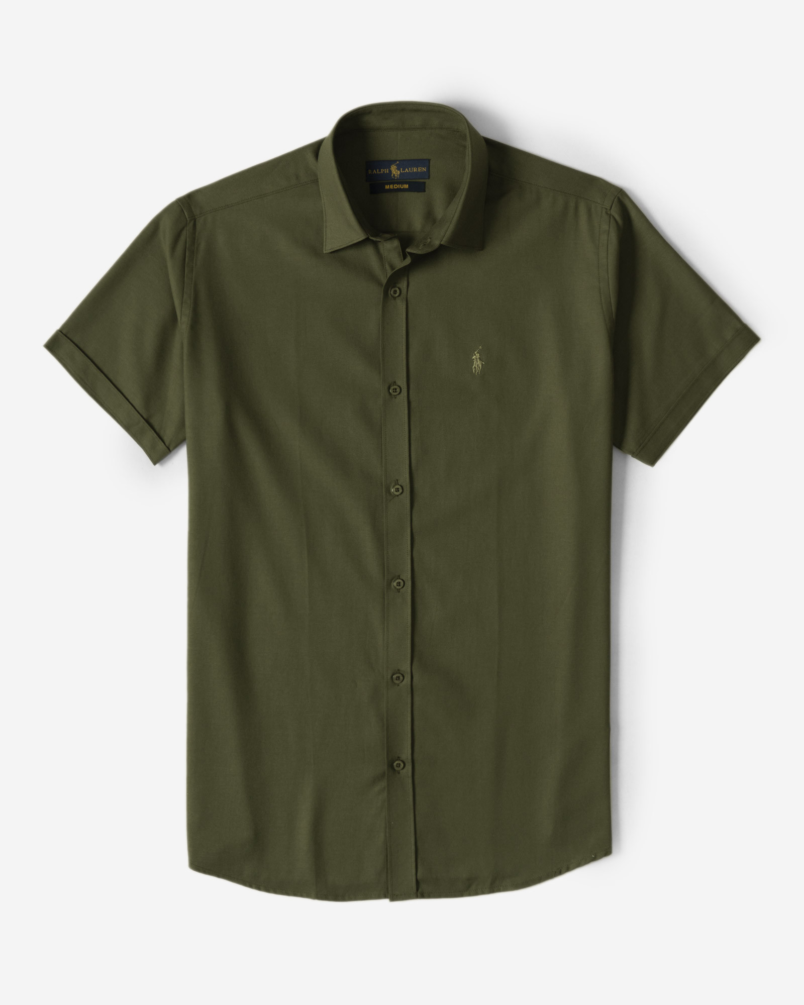 پیراهن مردانه آستین کوتاه روزمره ساده سبز 21422239