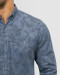 پیراهن آستین بلند طرحدار آبی روشن 21420492