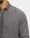 پیراهن مردانه آستین بلند جین ساده خاکستری 21474148