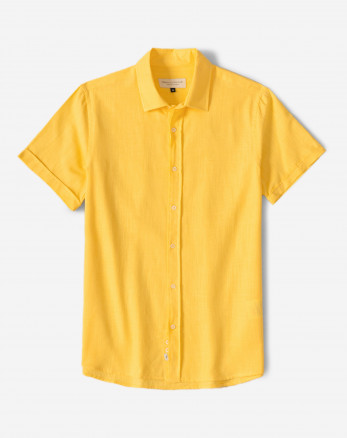 پیراهن آستین کوتاه زرد 22122261