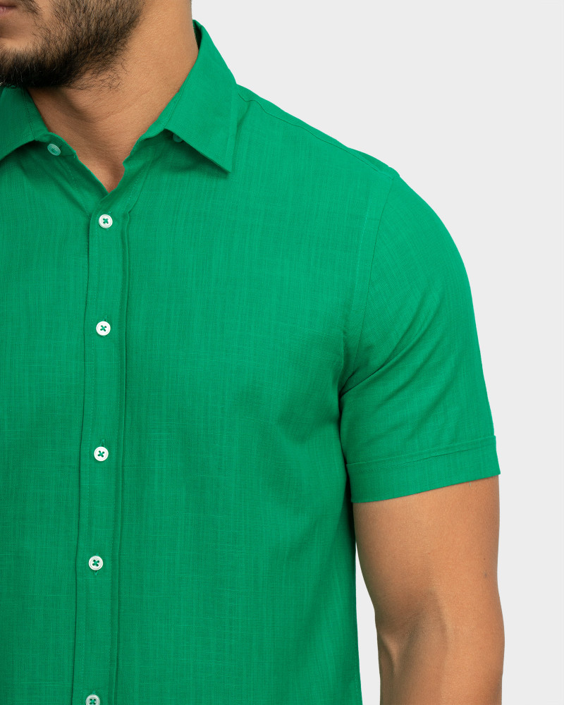 پیراهن آستین کوتاه سبز 22122261