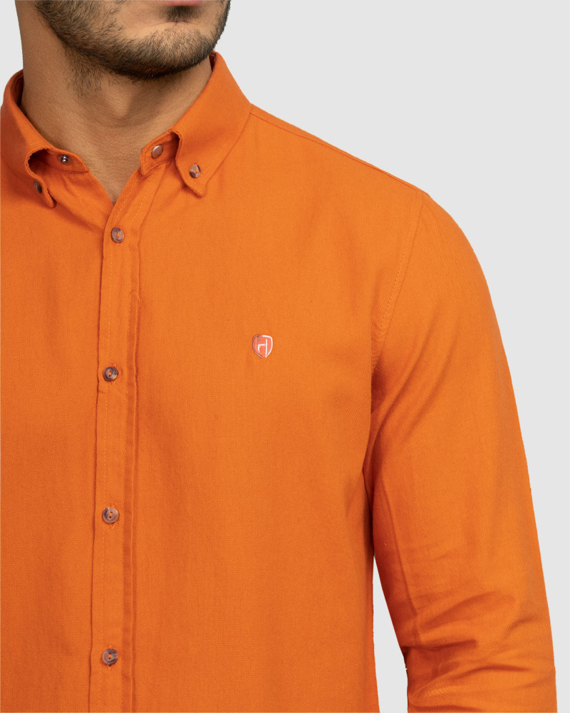 پیراهن آستین بلند نیمه ضخیم نارنجی 22368133