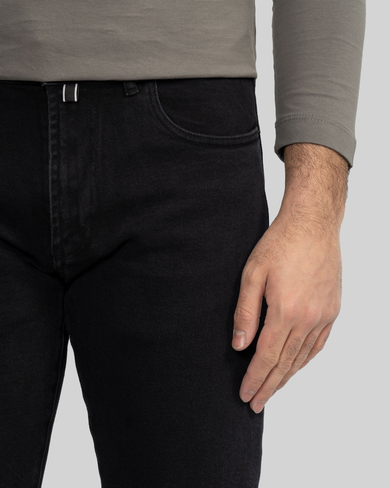 خرید شلوار جین جذب ساده مردانه مشکی 22311316