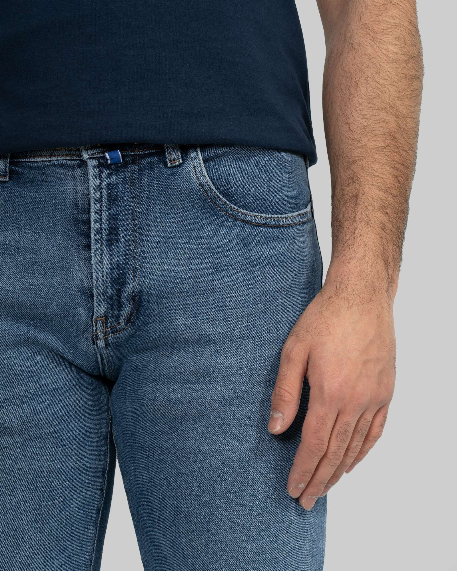 خرید شلوار جین جذب ساده مردانه آبی 22411332