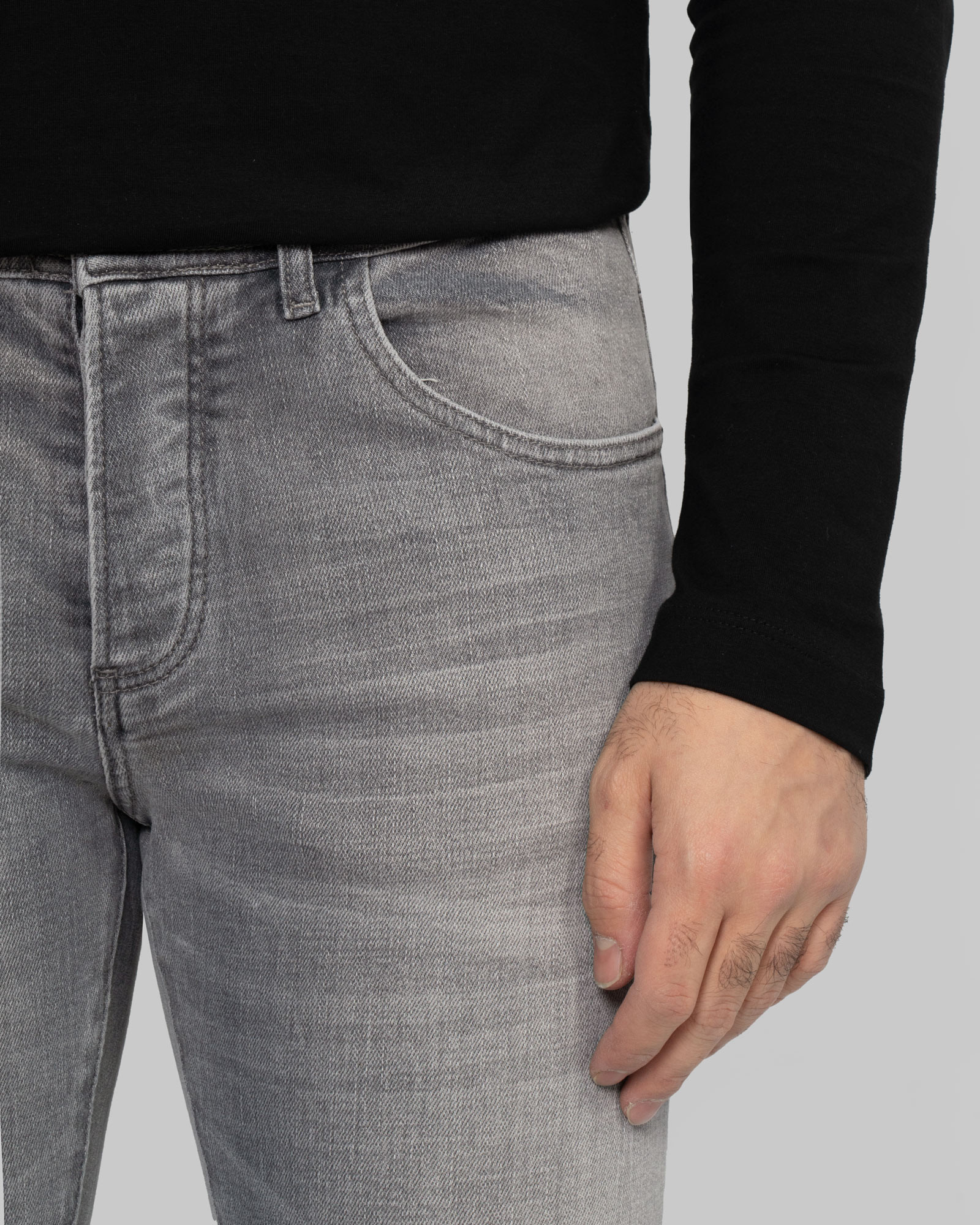 خرید و قیمت شلوار جین ساده اسکینی مردانه خاکستری روشن 22310252