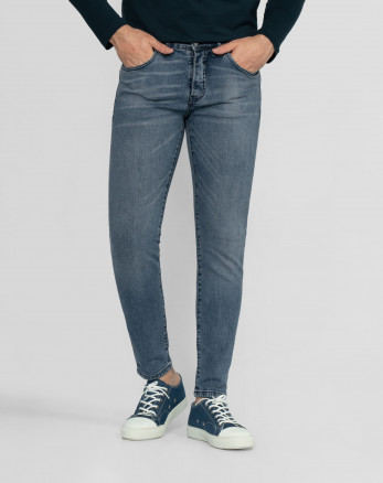 خرید و قیمت شلوار جین ساده اسکینی مردانه آبی تیره 22310245