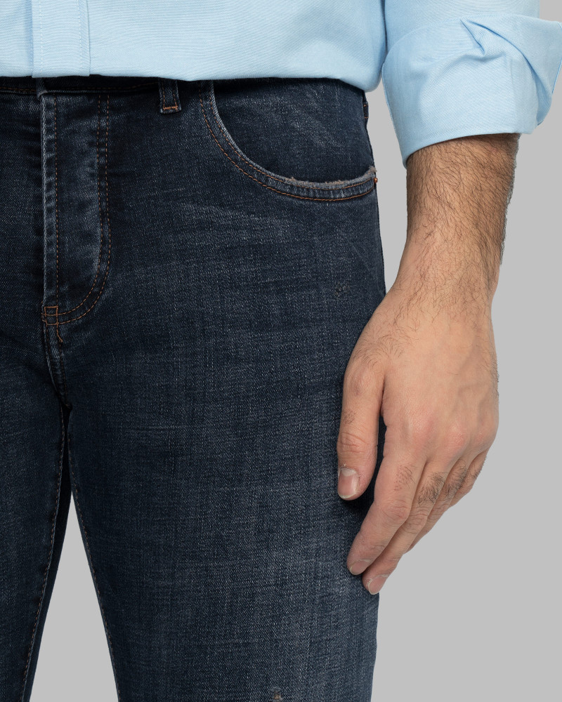 خرید و قیمت شلوار جین زاپدار اسکینی مردانه سرمه ای 22310249