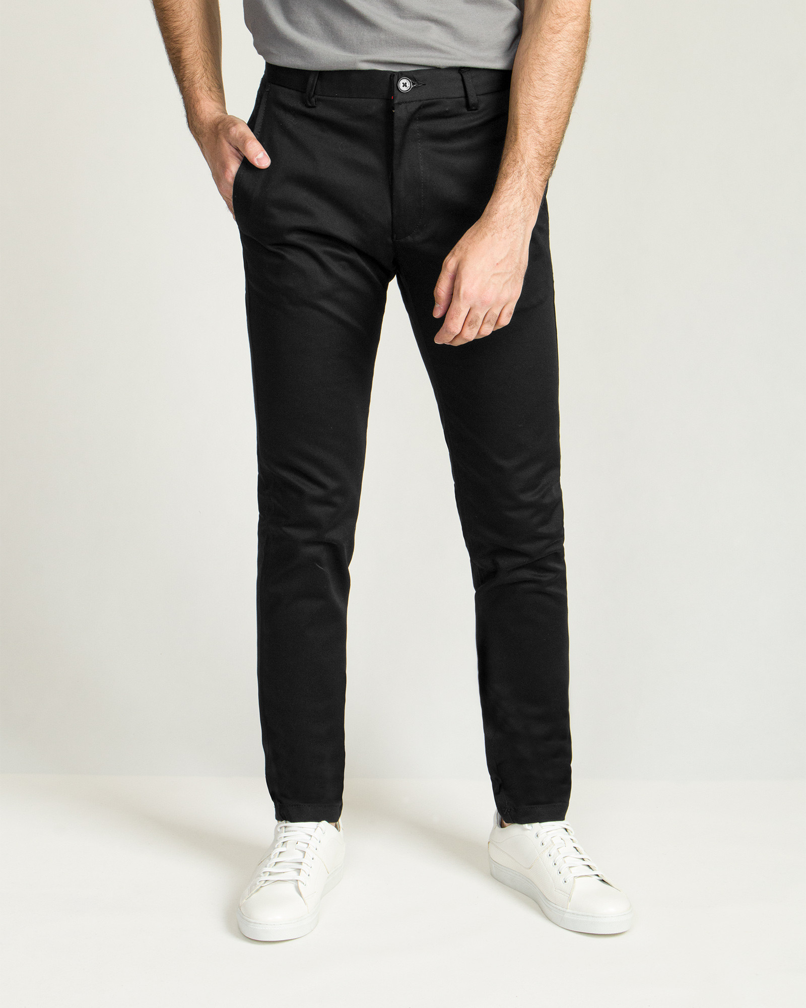 خرید اینترنتی شلوار کتان مردانه جذب (slim) مشکی 19425189