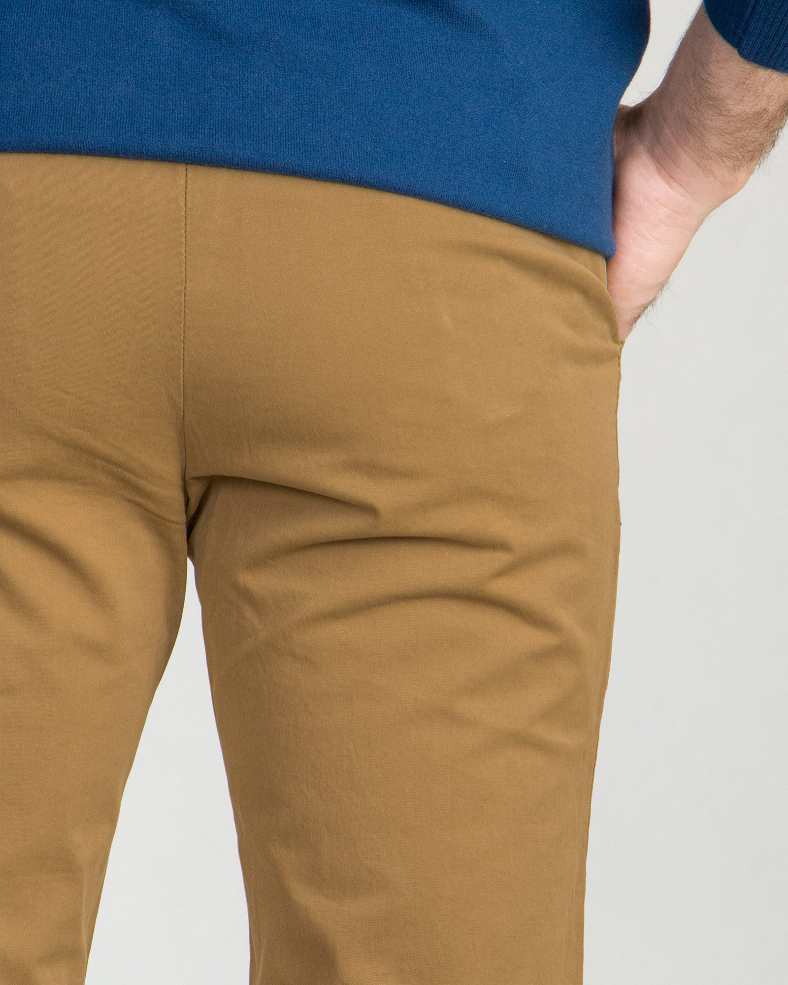 شلوار کتان جذب (slim) کرم تیره 20215111