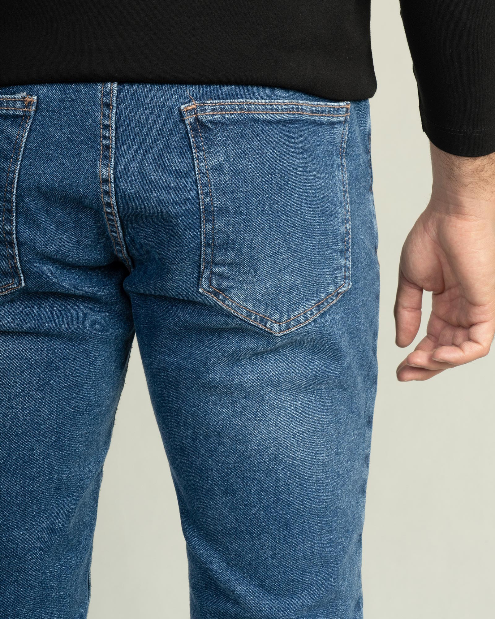 شلوار  جذای جین مردانه آبی 20310125
