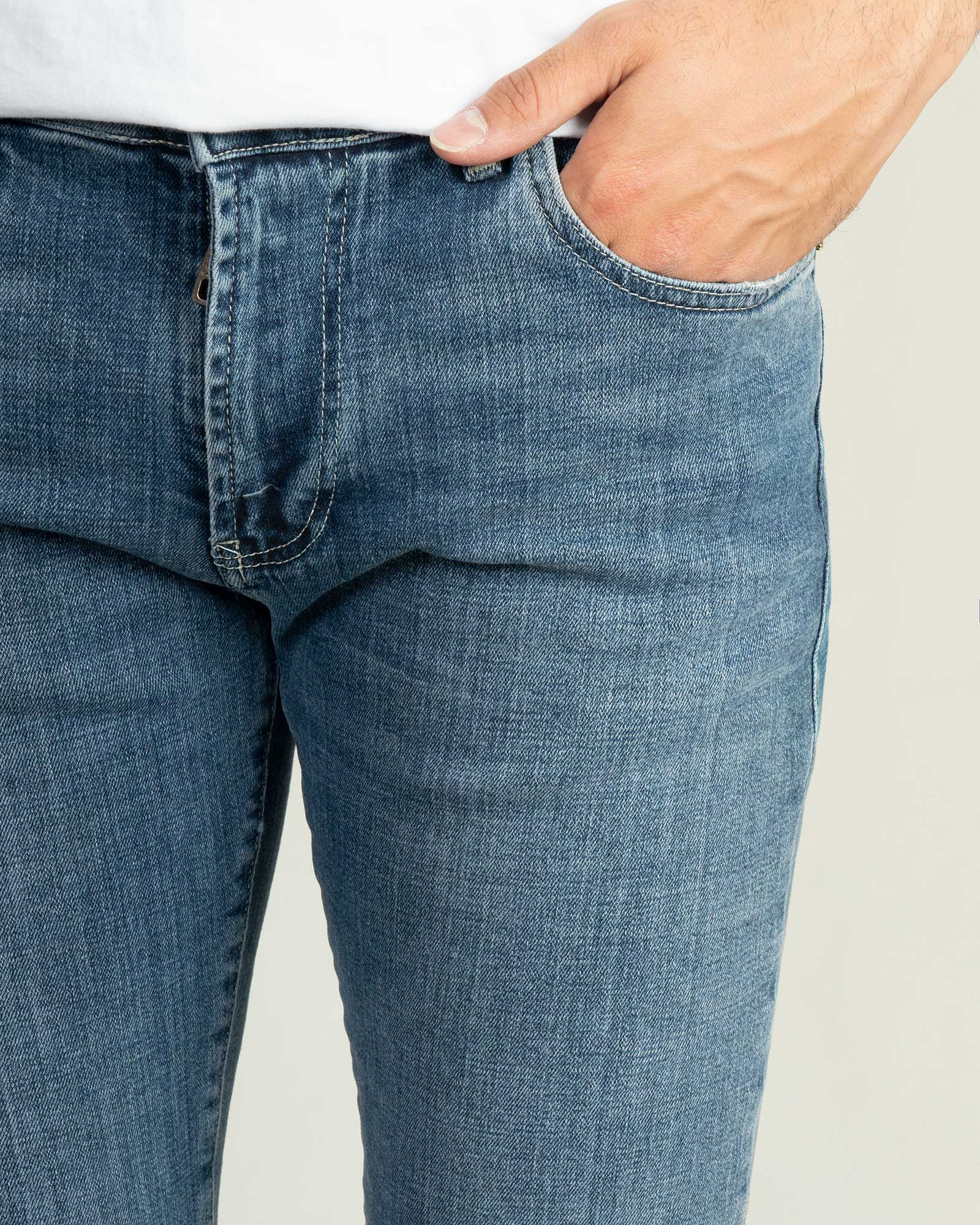 شلوار جین اسلیم آبی روشن مردانه 20411171