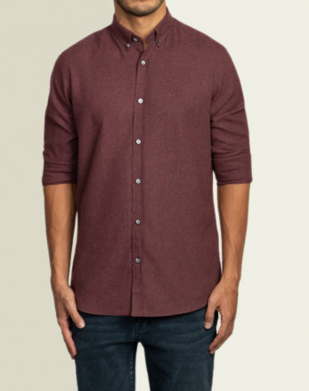 پیراهن پشمی مردانه زرشکی 20252144