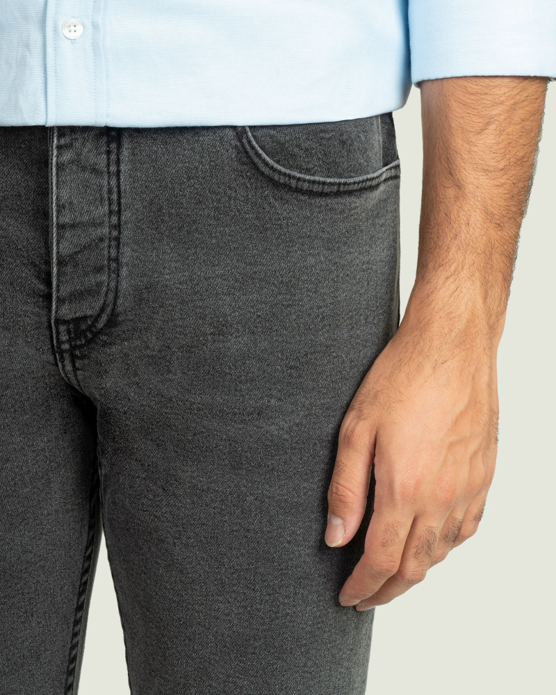 شلوار جین خیلی جذب مردانه خاکستری  21210182