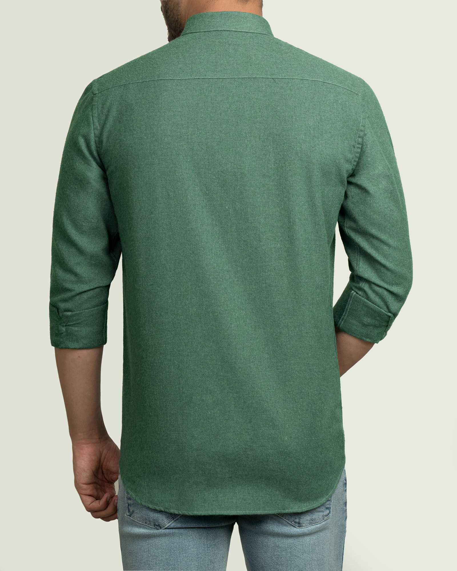 پیراهن پشمی مردانه سبز 20252144