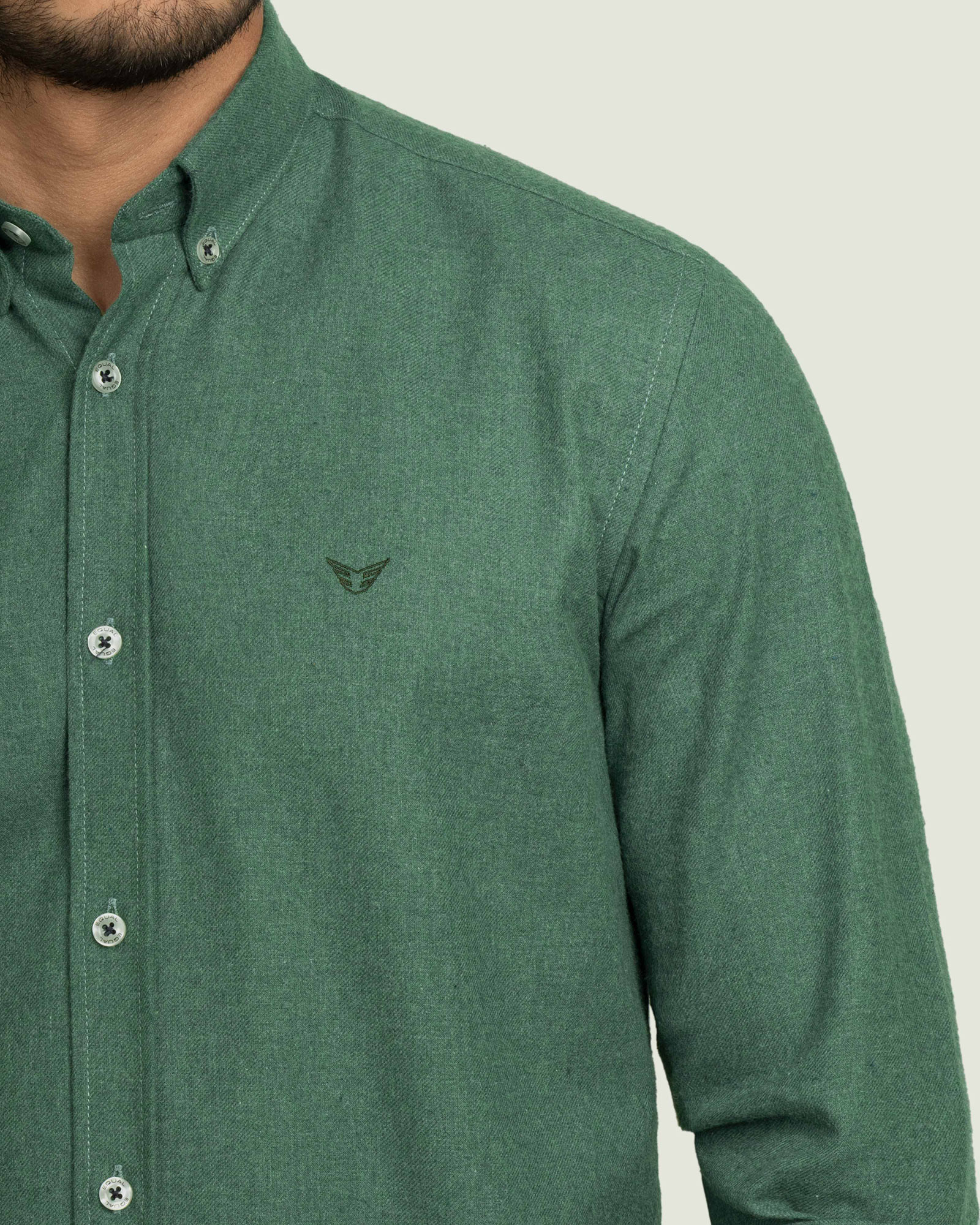 پیراهن پشمی مردانه سبز 20252144