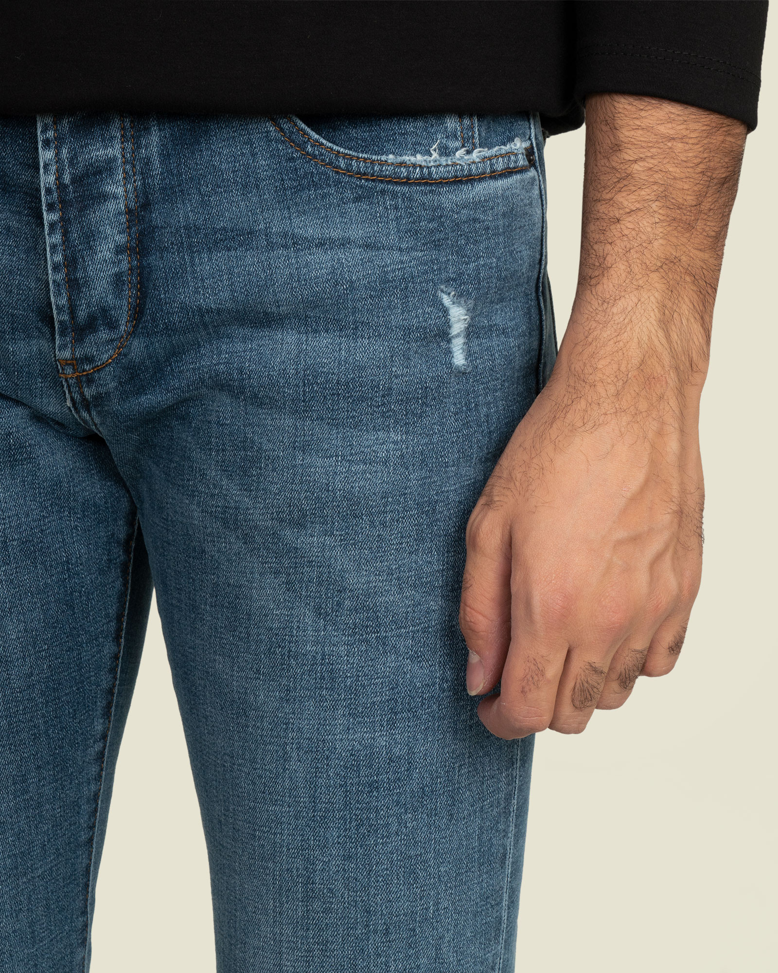 شلوار جین خیلی جذب مردانه آبی 21210186