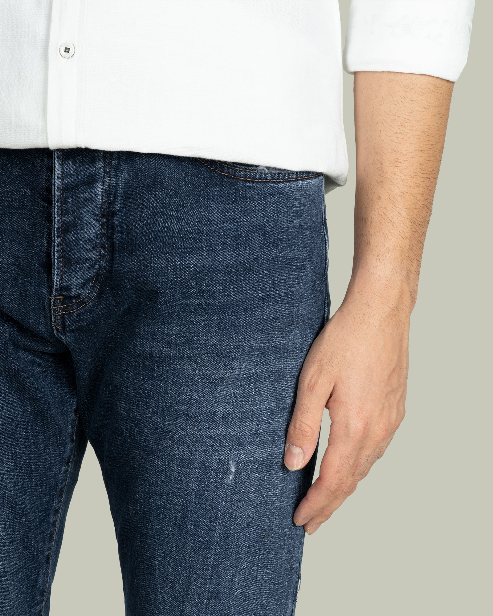 شلوار جین خیلی جذب مردانه آبی 21310189
