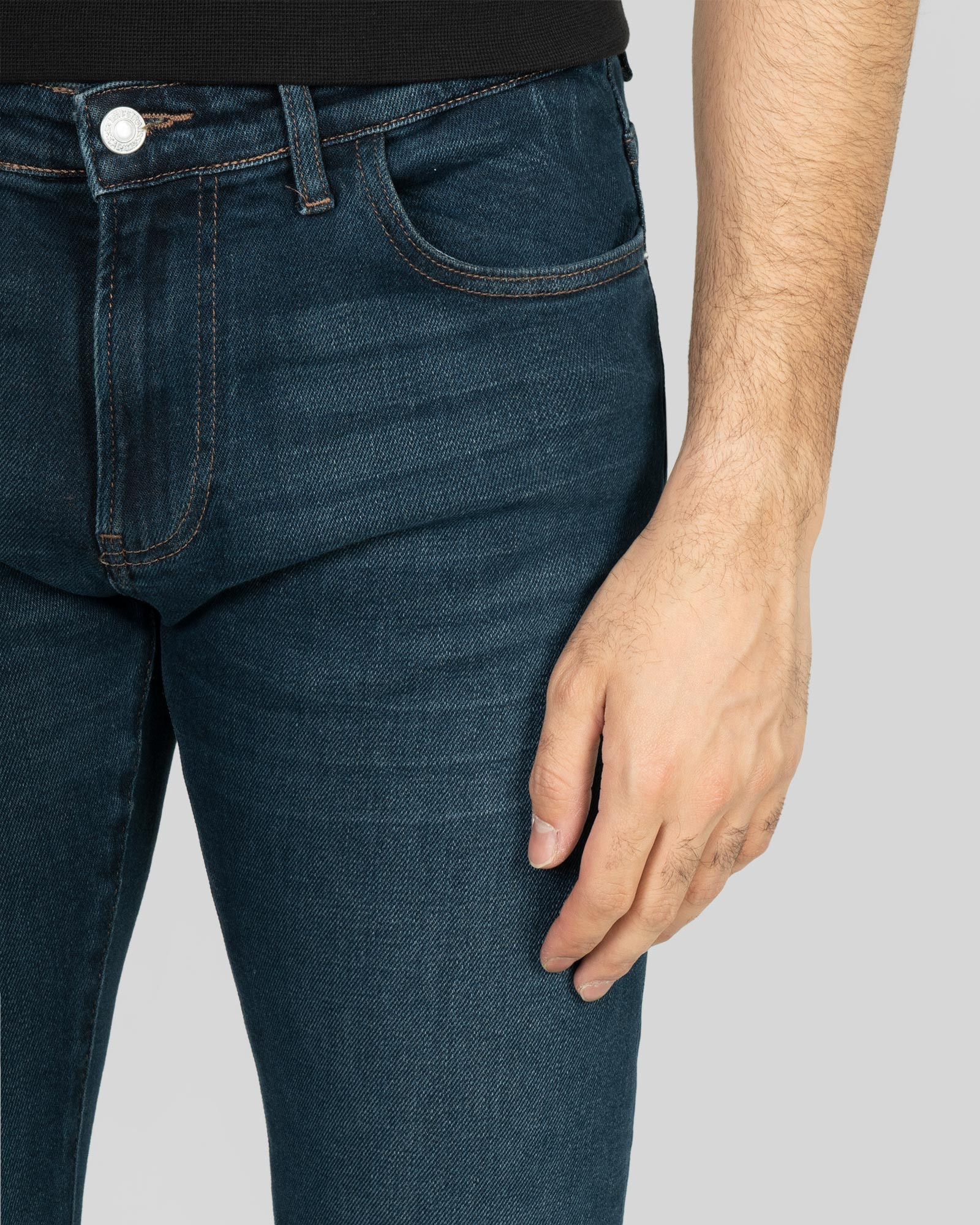 شلوار جین ساده استریت مردانه آبی تیره 21424547