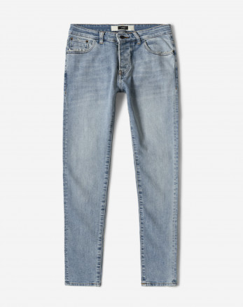 شلوار جین ساده جذب کشی مردانه آبی روشن 21311215