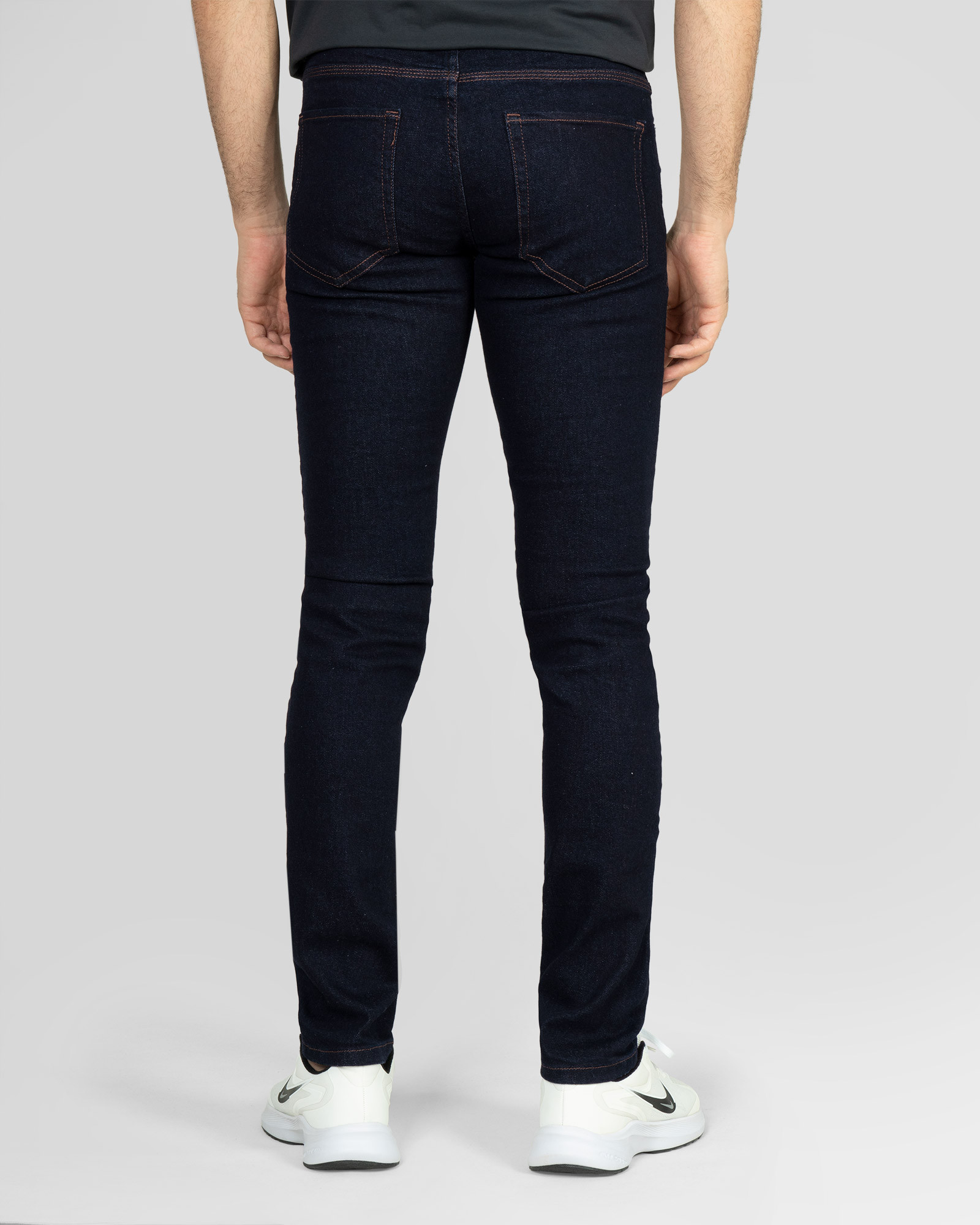 شلوار جین ساده جذب مردانه سرمه ای تیره 21411267