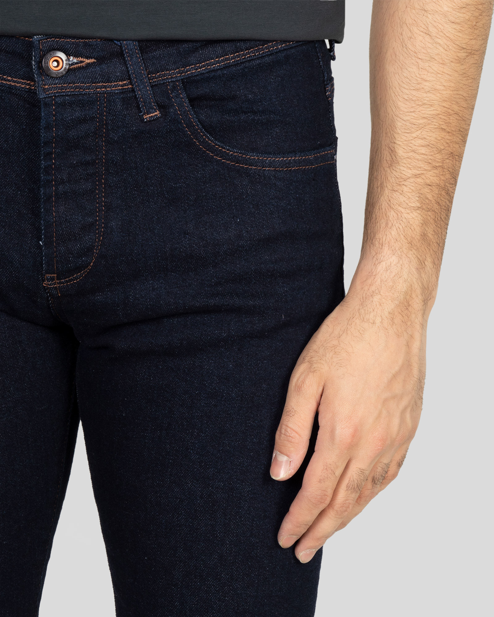 شلوار جین ساده جذب مردانه سرمه ای تیره 21411267