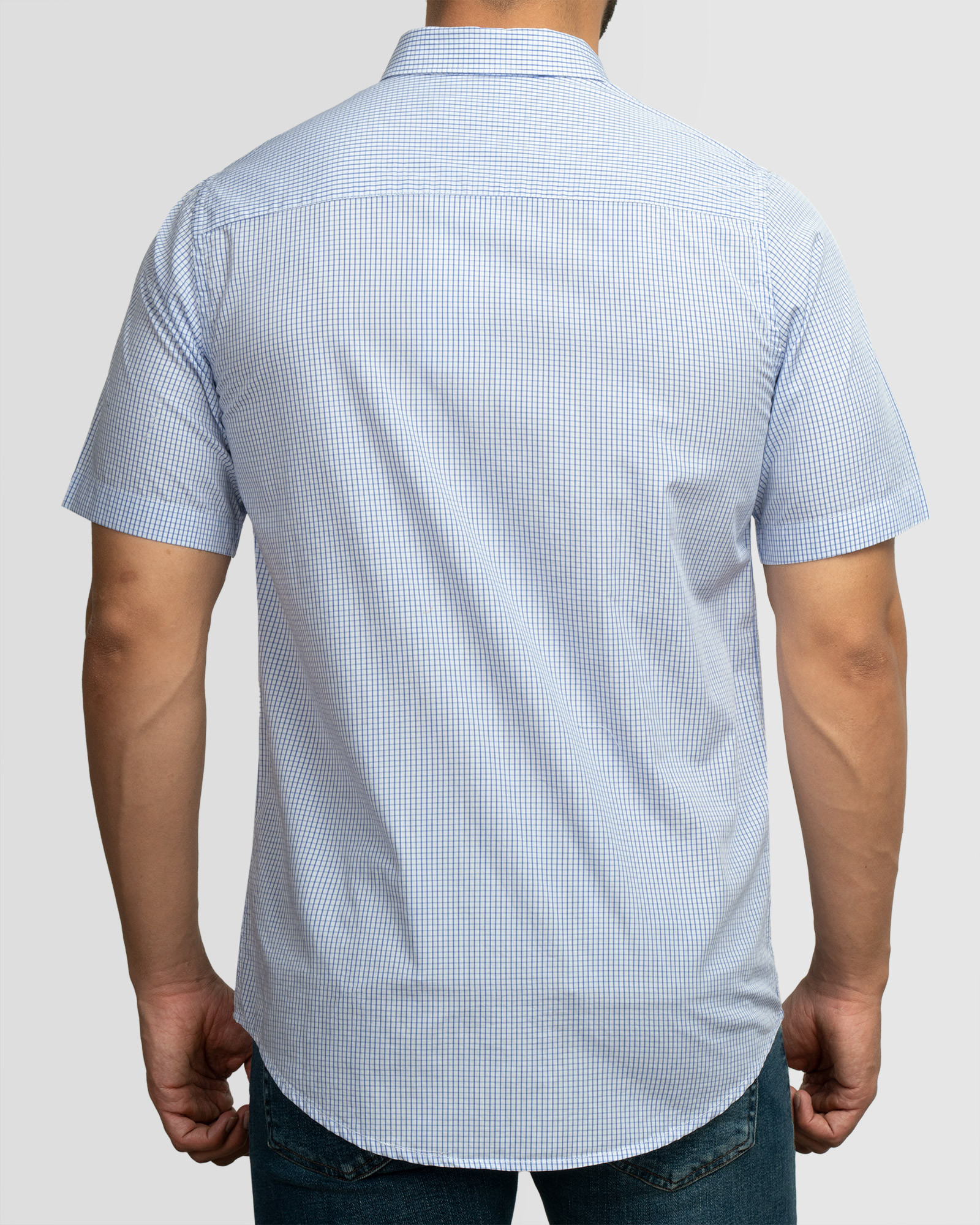 پیراهن آستین کوتاه آبی 21423283