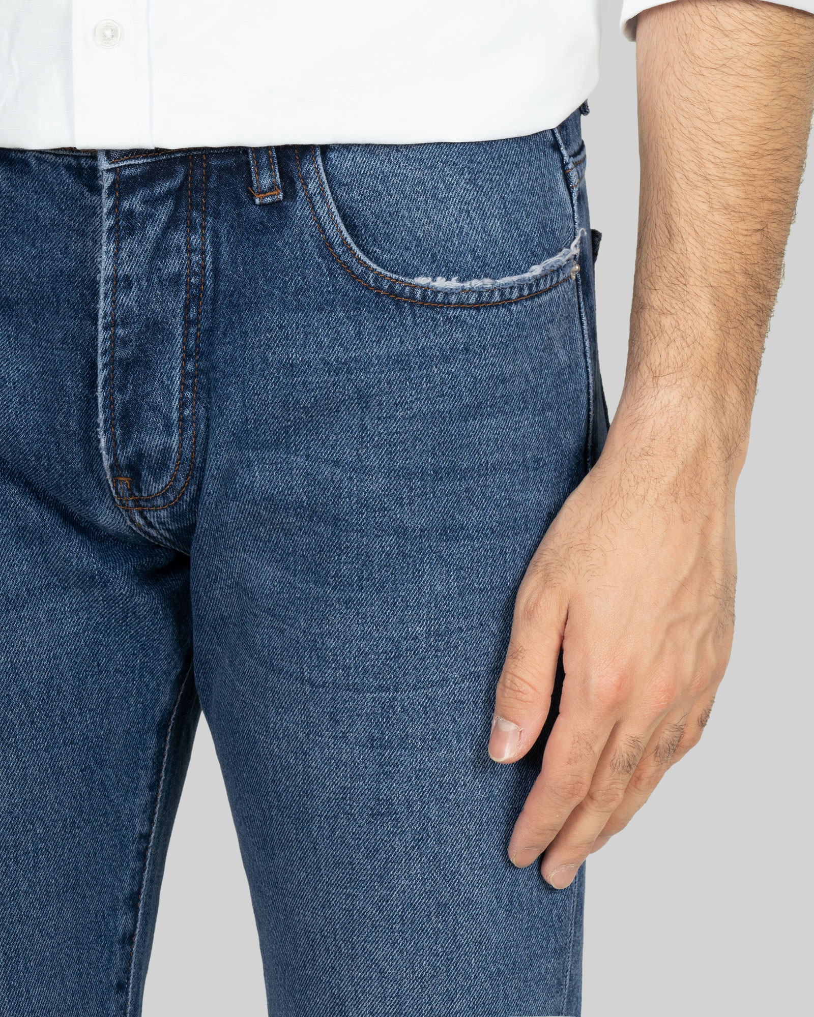 شلوار جین ساده استریت استایل مردانه آبی 21424549