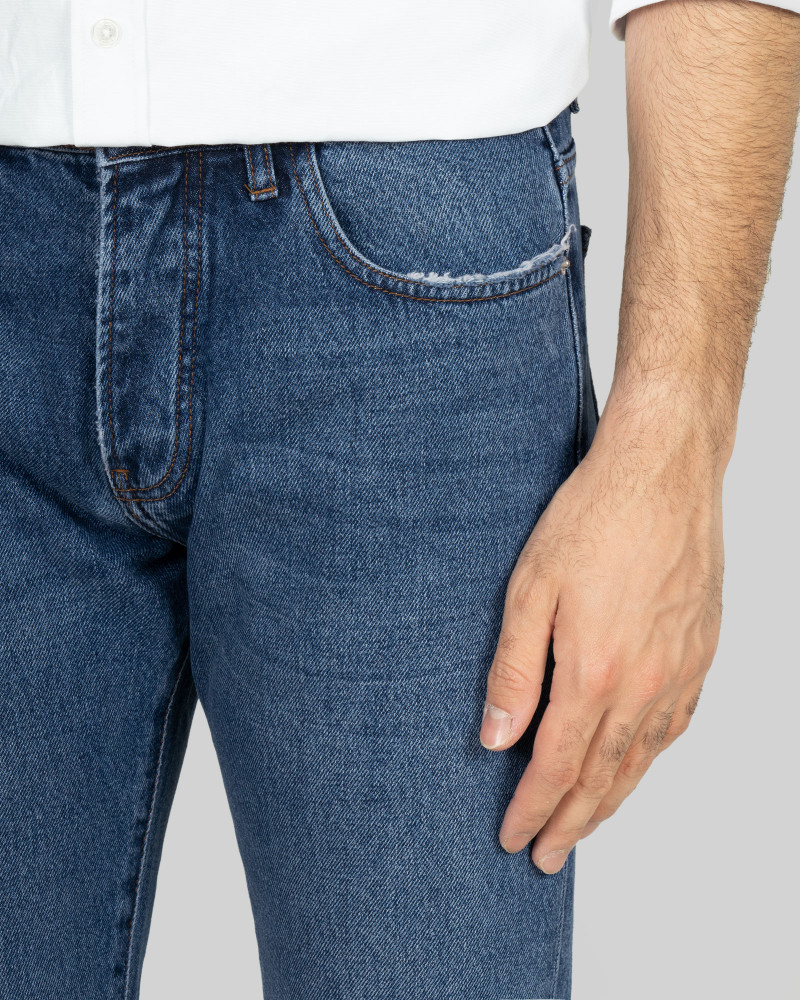 شلوار جین ساده استریت استایل مردانه آبی 21424549