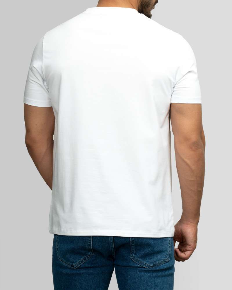 تیشرت مردانه آستین کوتاه یقه گرد سفید 22196345