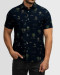 پیراهن آستین کوتاه طرحدار سرمه ای 22123290