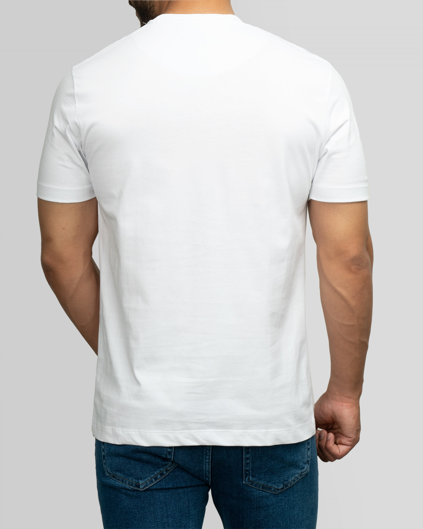 تیشرت مردانه آستین کوتاه یقه گرد سفید 22196343