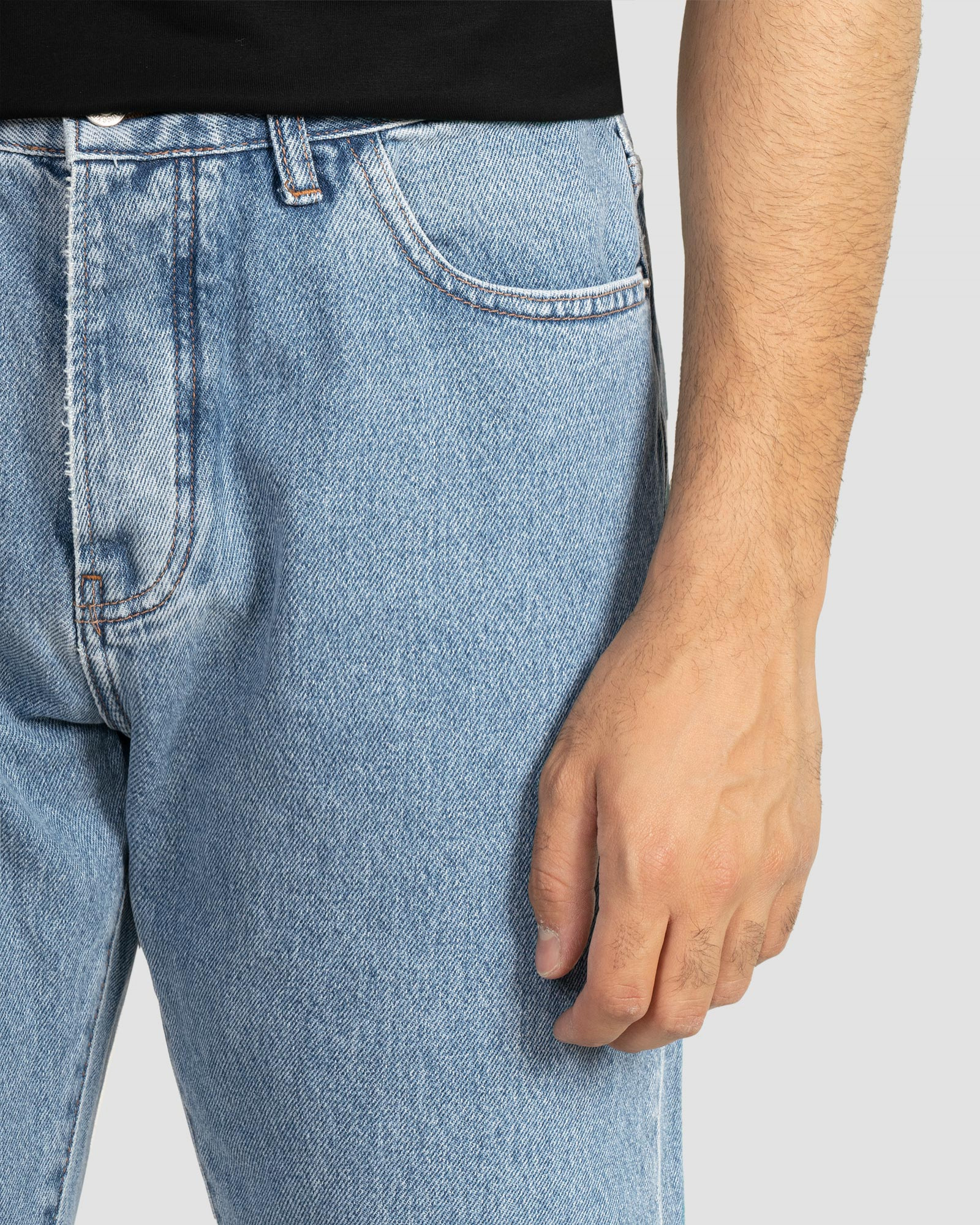 شلوار جین ساده رگولار مردانه شیک آبی روشن 22112148
