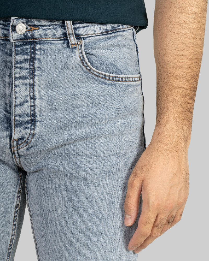 شلوار جین ساده اسلیم مردانه آبی 22211293