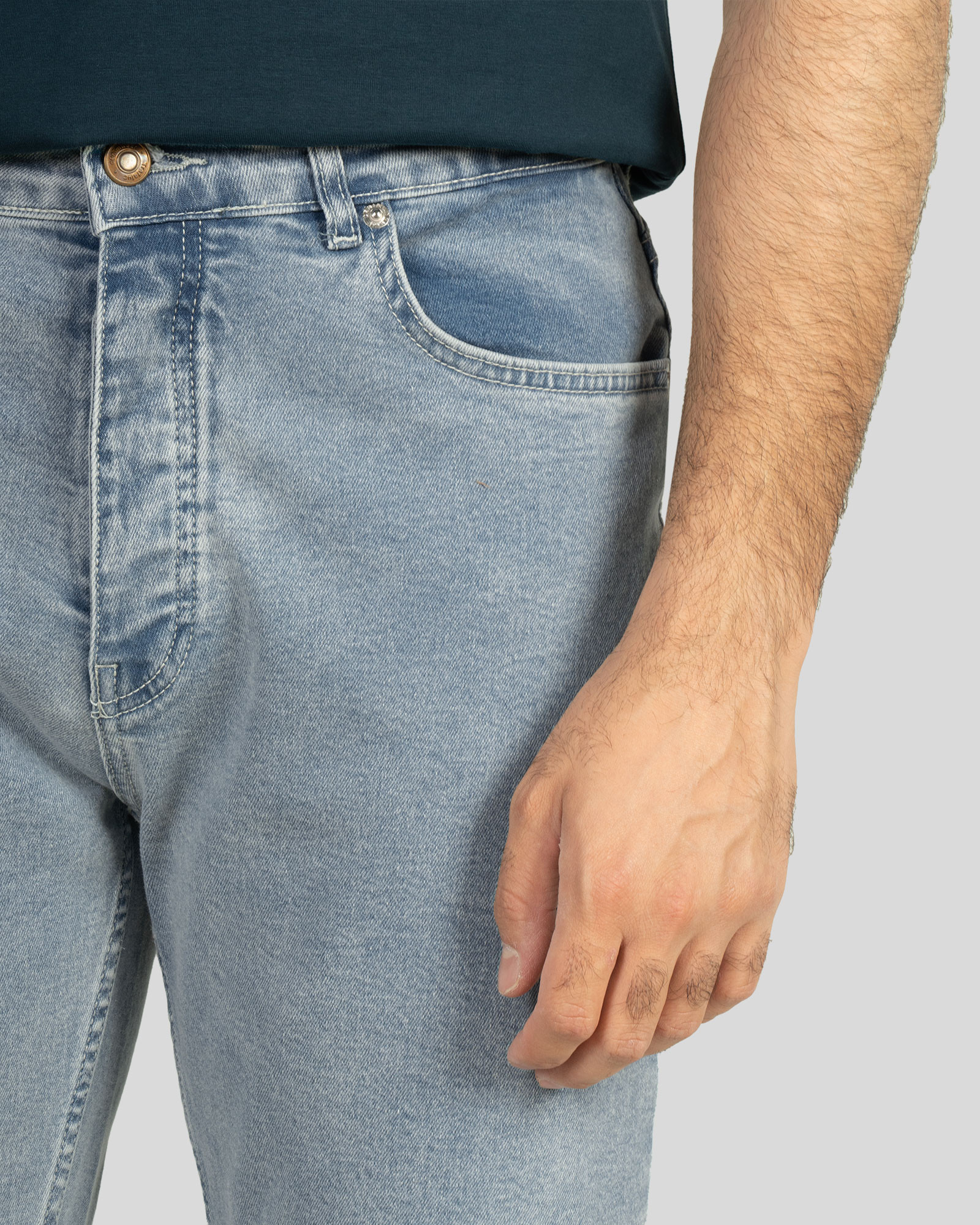 شلوار جین ساده استریت مردانه آبی روشن 22224583