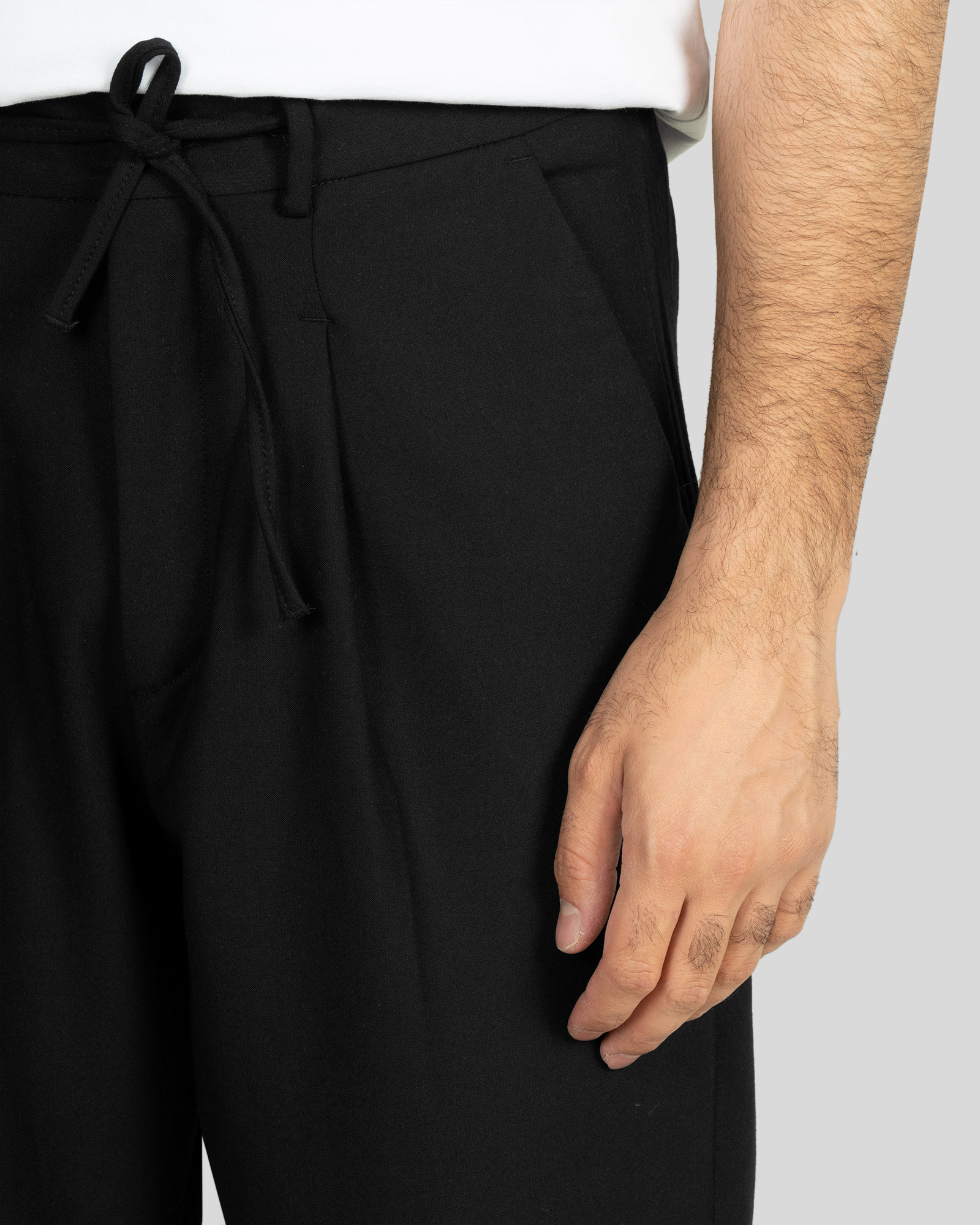 شلوار پارچه ای  مام استایل مردانه مشکی 22262103