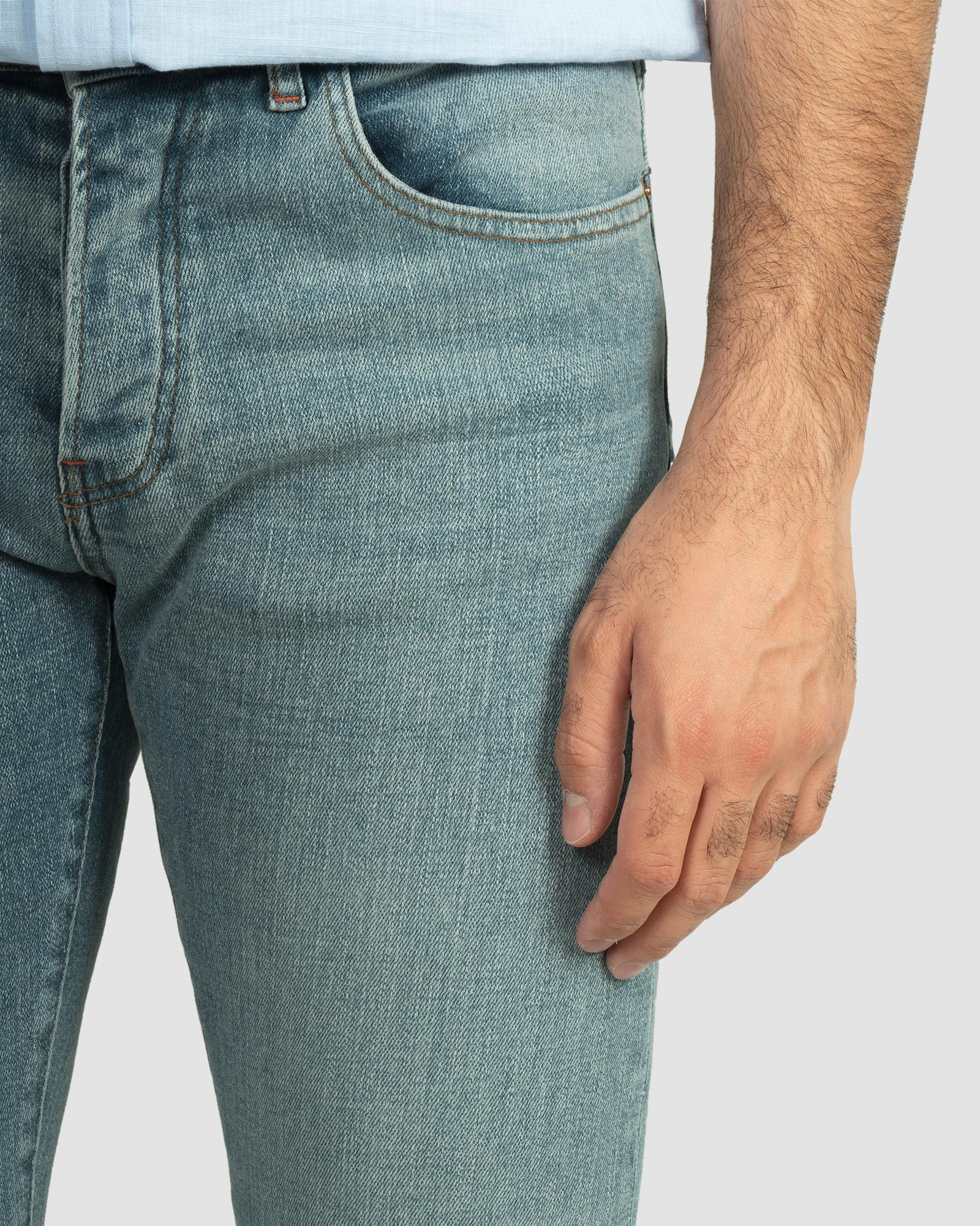 شلوار جین ساده استریت مردانه آبی روشن 22224588