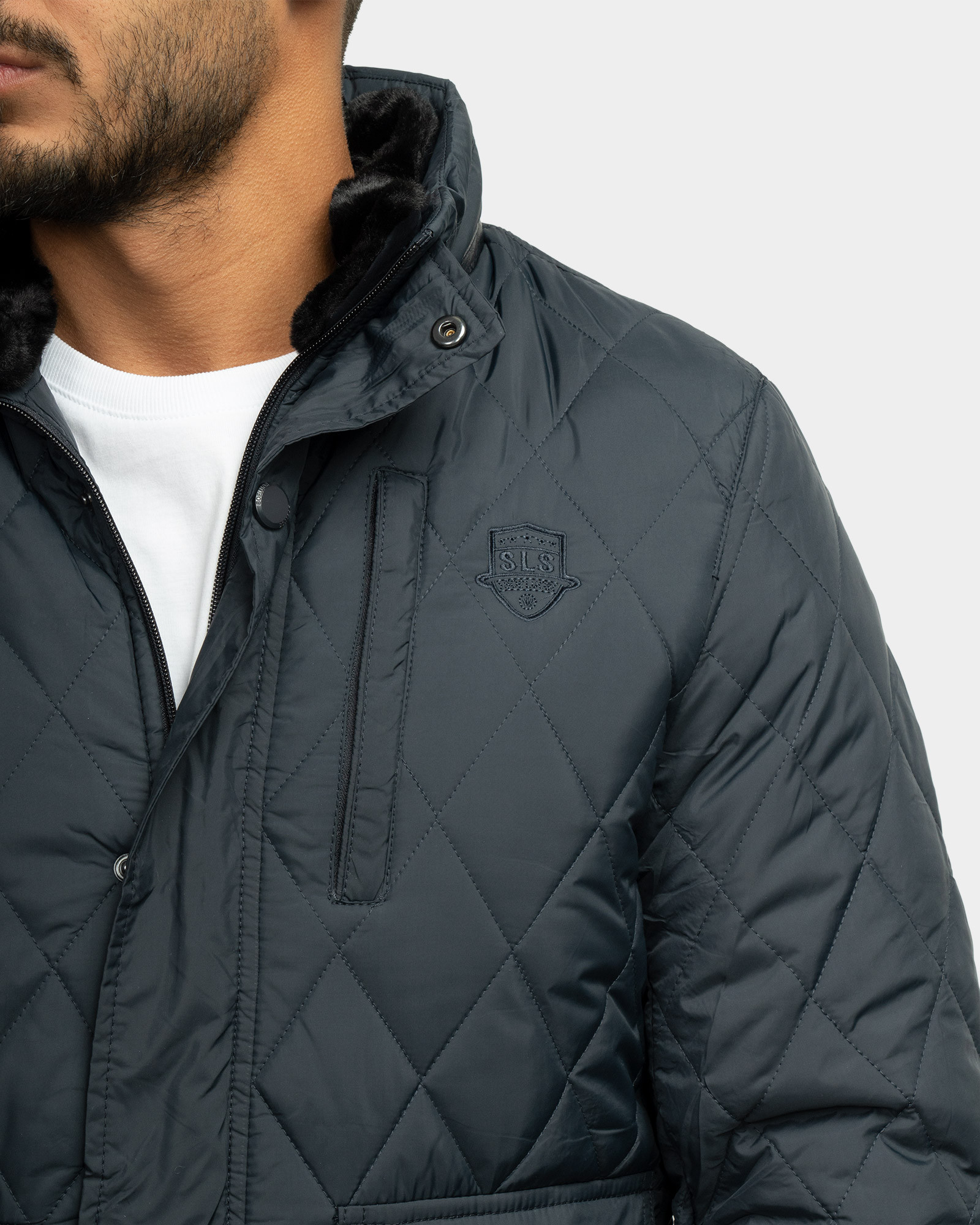 کاپشن مردانه سرمه ای22316297