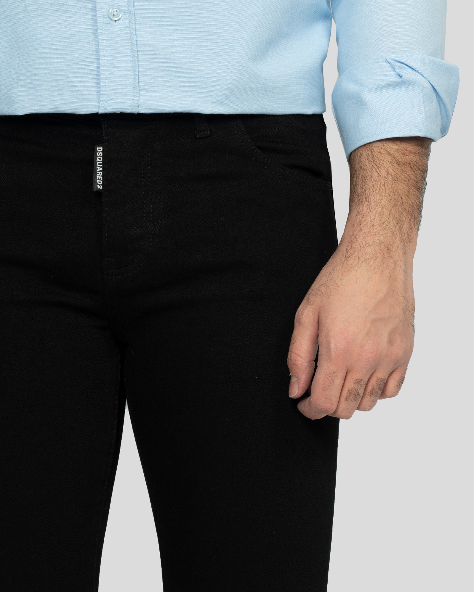 شلوار جین ساده اسلیم مردانه مشکی 22311317