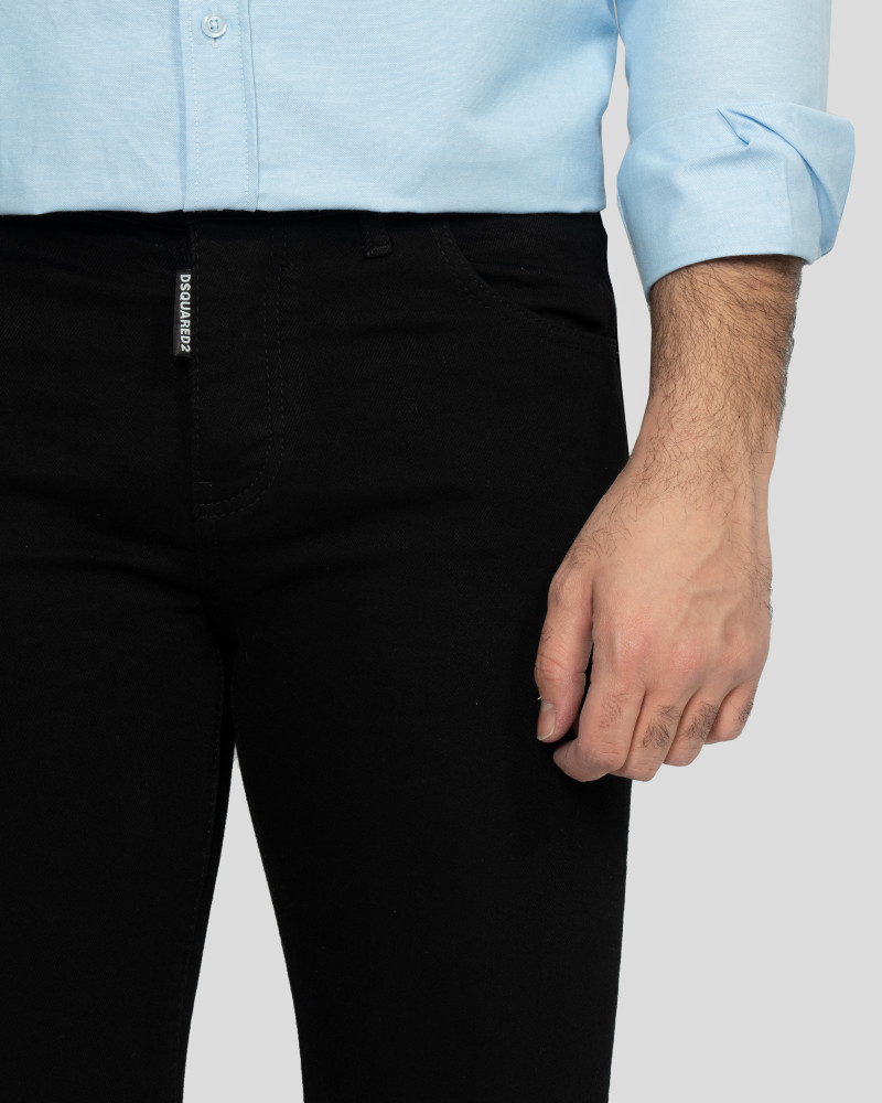 شلوار جین ساده اسلیم مردانه مشکی 22311317